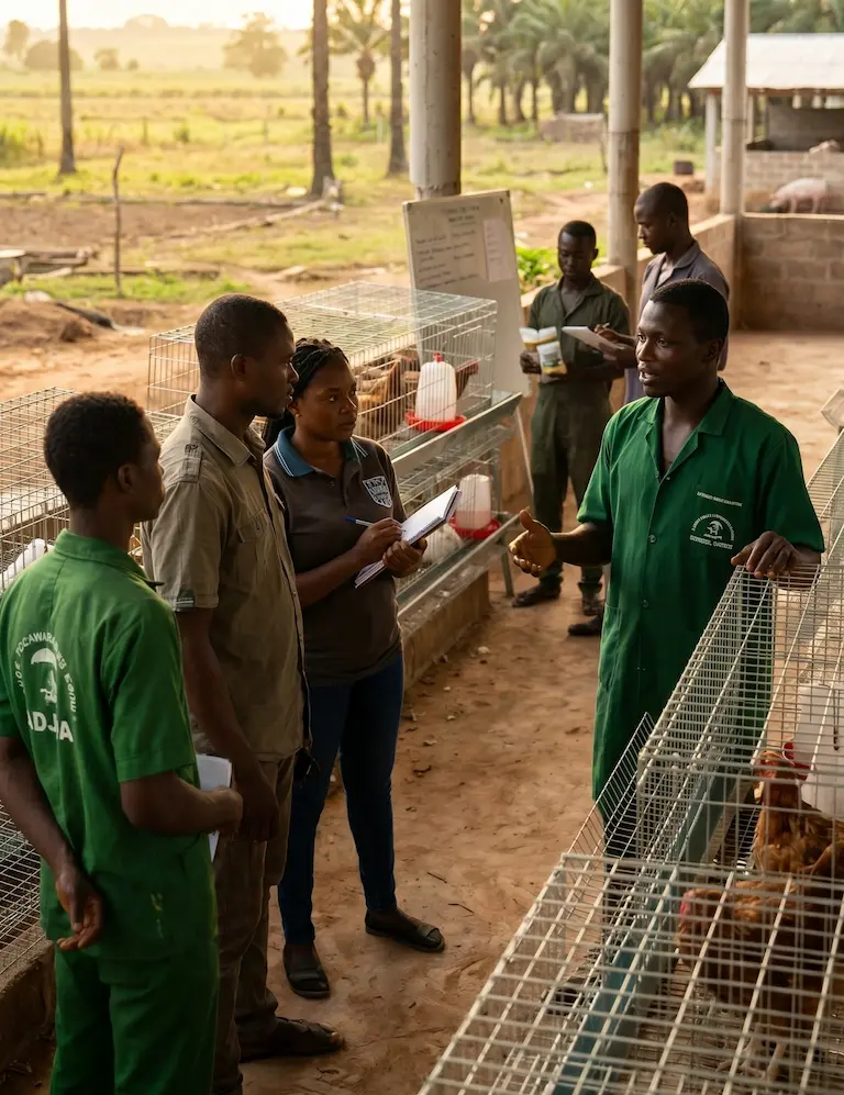 Équipe technique de la Ferme École OLOUWACHEGOUN